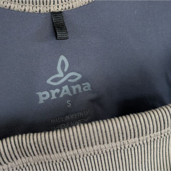 prAna Becksa Bralette, Mink Heather Gray Ribbed Crop Top Cropped Tank S Small - Picture 8 of 11